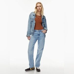 Aritzia The Tomboy Low Rise Baggy 30L Jeans Size 30 Boyfriend Essential Denim